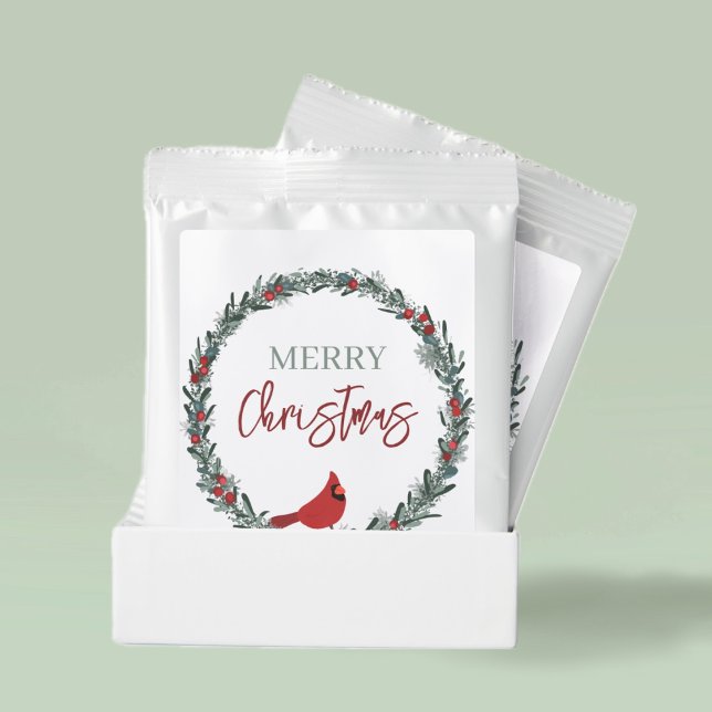 Red Berries Wreath and Red Cardinal Christmas  Hot Chocolate Drink Mix (Creator Uploaded)