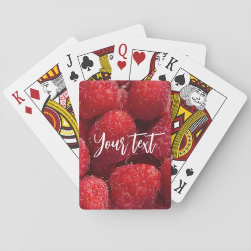 Red Berry a Deck of Cards With Raspberry Design