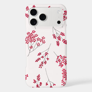Red Berry Botanical Branches Pattern Iphone 18 Pro Max Case