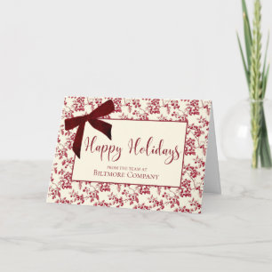 Red Berry Corporate Business Christmas Holiday Card