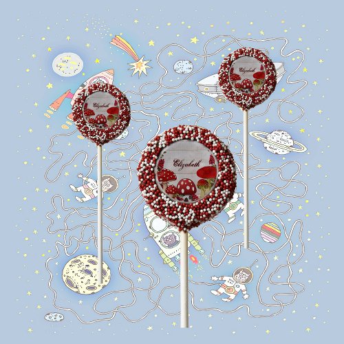 Red Berry Garden Toadstool Magic Mushroom Yummy Chocolate Covered Oreo Pop