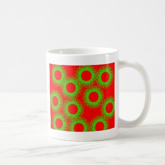 red berry lucky circle coffee mug