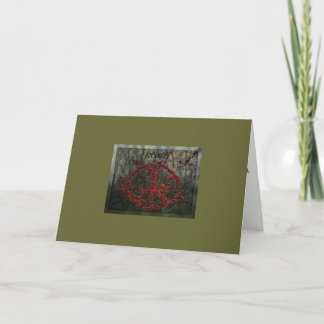 Red Berry Peace Holiday Card