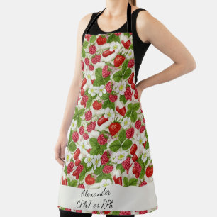 Red Berry & Pills Pharmacy Kitchen Apron