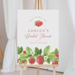 Red Berry Strawberry Bridal Shower Welcome Sign<br><div class="desc">Red Berry Strawberry Bridal Shower Welcome Sign - available as printed or instant download.</div>