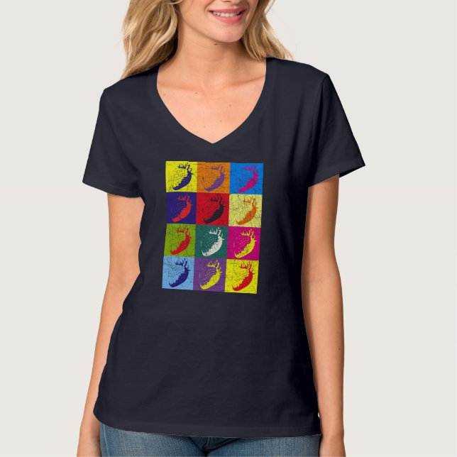 Red Berry Summer Food Fruit Pop Art Strawberry T-Shirt (Front)