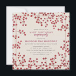 Red Berry Winter 21st Birthday Surprise Party Invitation<br><div class="desc">Rustic chic birthday party invitation features rustic red fire berries as a frame.  Modern and minimal typography adds to the contemporary aesthetic.</div>