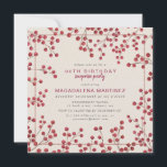 Red Berry Winter 90th Birthday Surprise Party Invitation<br><div class="desc">Rustic chic bridal shower invitation features rustic red fire berries as a frame.  Modern and minimal typography adds to the contemporary aesthetic.</div>