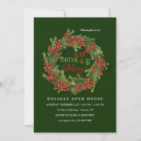 Red Berry Wreath Open House