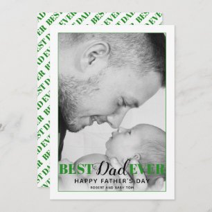 Red Best Dad Ever typography Father's Day card