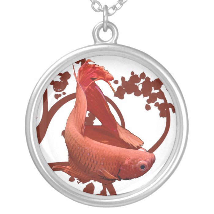 Red Betta Siamese Fighting Fish Custom Jewelry