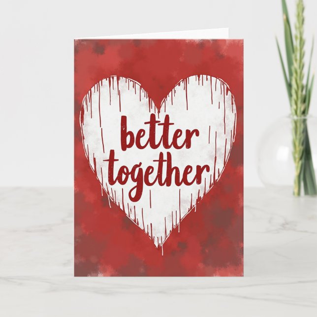 Red Better Together Heart Card (Front)