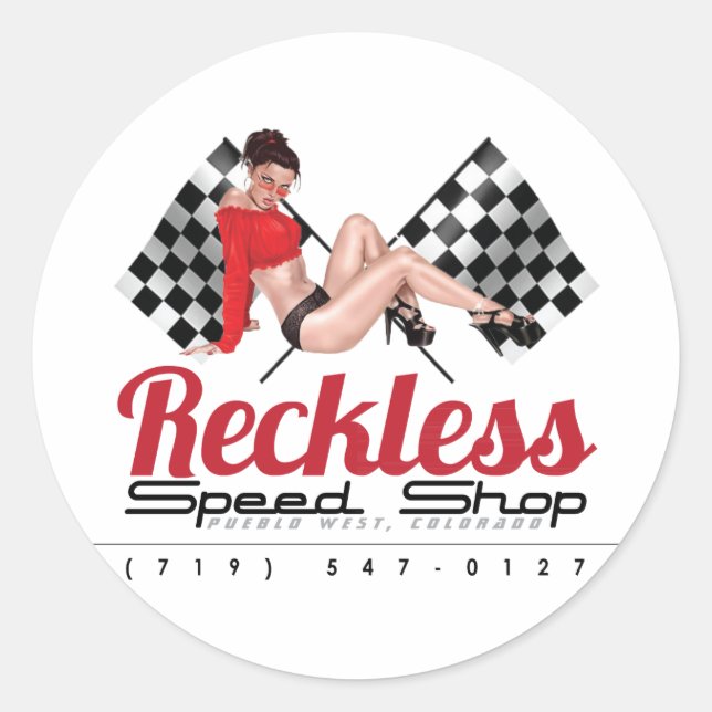 Red Betty Round Stickers (Front)
