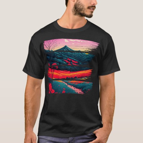Red Between Mountain T_Shirt