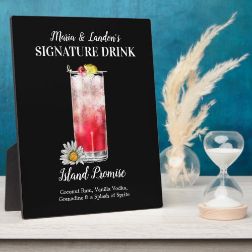 Red Beverage PERSONALIZE this Signature Drink Pla Plaque