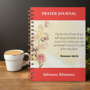 Red Bible Verse Floral Prayer Journal