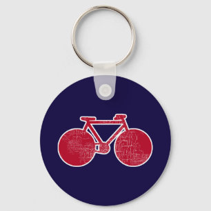 red bicycle / biking keychain