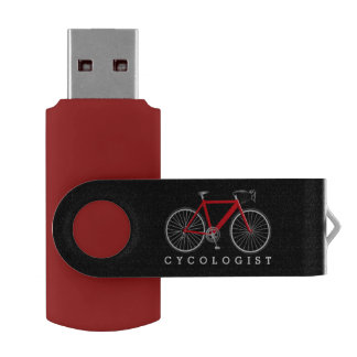 Red Bicycle Cycologist Flash Drive