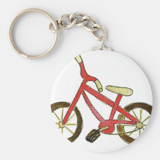 Red Bicycle Keychain