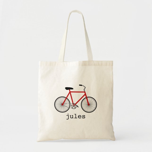 Red Bicycle Personalized Bag (Front)