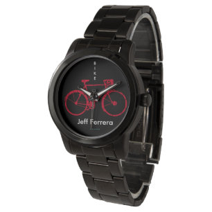 red Bicycle personalized with Name Watch