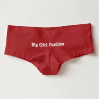 Red Big Girl Panties Beware Boyshorts Underwear