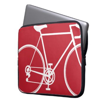 Red Bike Design Laptop Sleeve by dawnfx at Zazzle