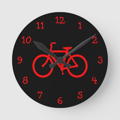 Red Bike Round Clock