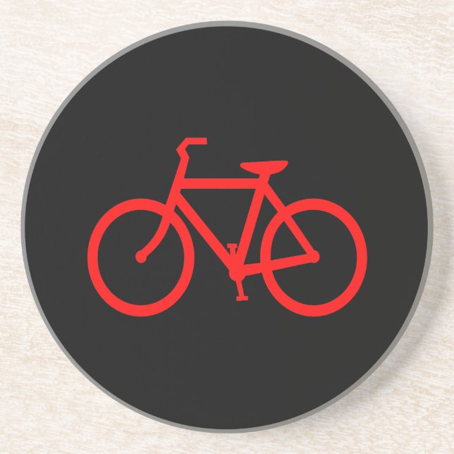 Red Bike Sandstone Coaster (Front)