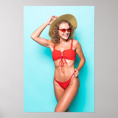 Red Bikini Bikini Poster 12x18