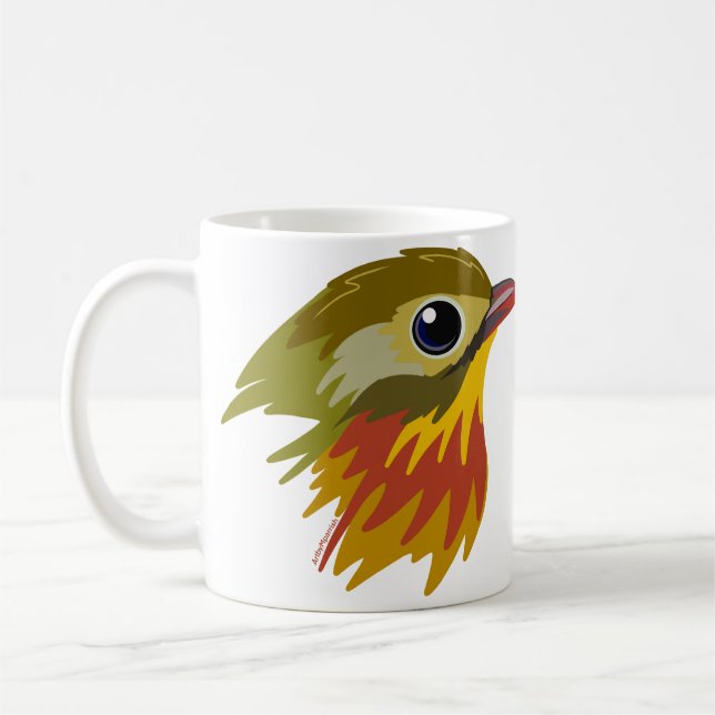 Red-Billed Leiothrix Bird—simplified  Coffee Mug (Left)