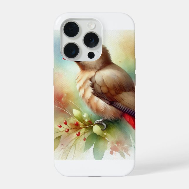 Red billed Oxpecker 110924AREF110 - Watercolor iPhone Case (Back)