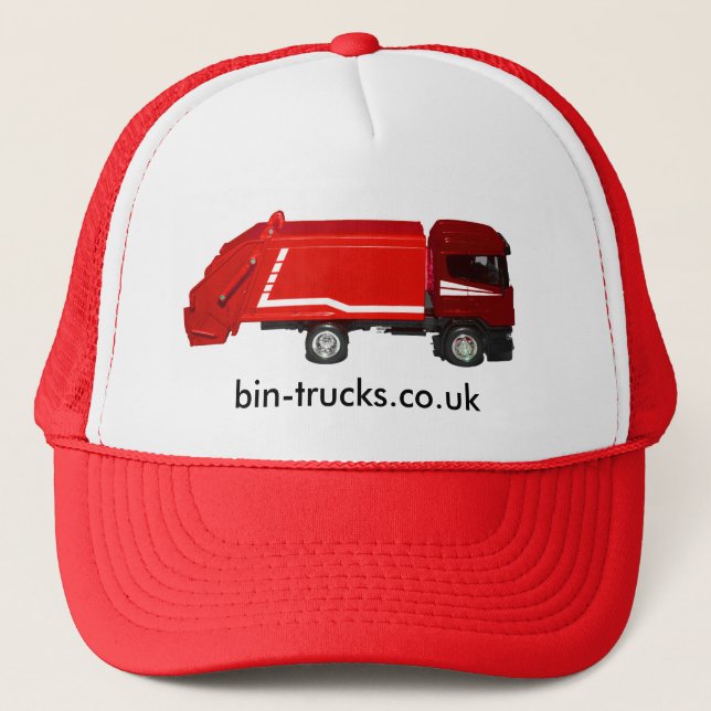red bin truck baseball cap (Front)