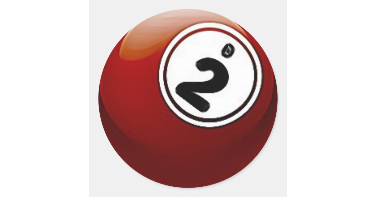 Red BINGO Ball Stickers Zazzle