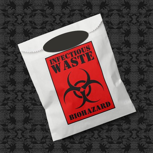 Red BIOHAZARD Infectious Waste Trick Or Treat Bags