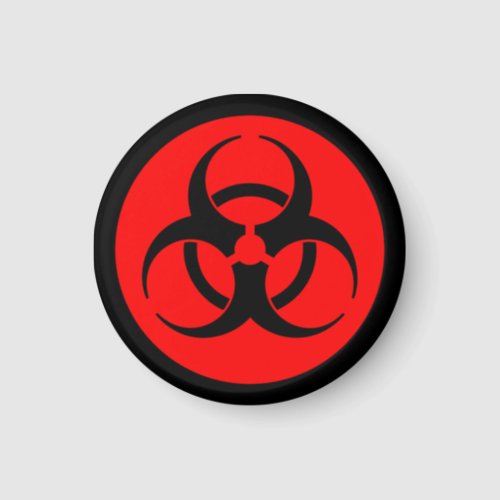 Red Biohazard Magnet