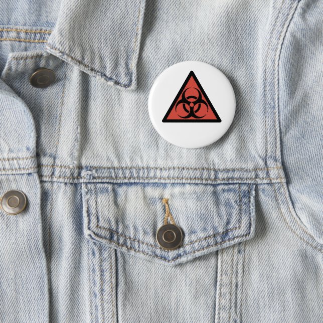 Red biohazard sign button (In Situ)