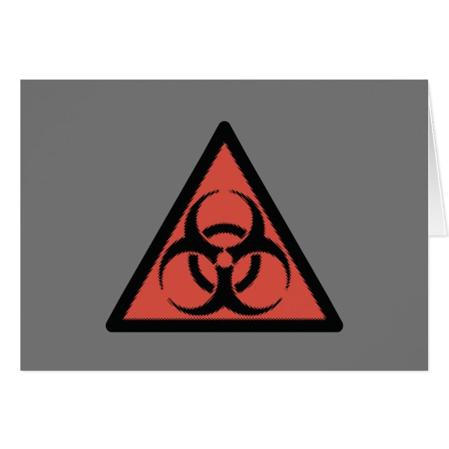 Red biohazard sign cards (Front Horizontal)