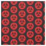 Red Biohazard Symbol Fabric
