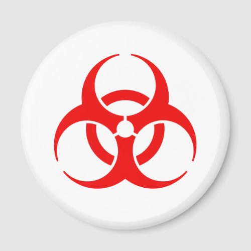 Red Biohazard Symbol Magnet