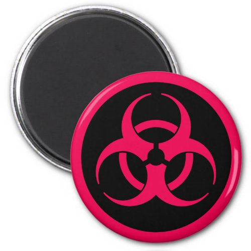 Red Biohazard Symbol Magnet