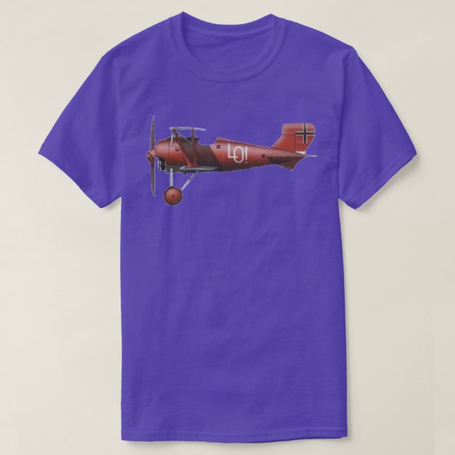 Red Biplane T-Shirt (Design Front)