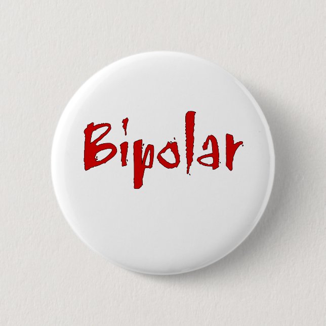 Red Bipolar Pinback Button (Front)