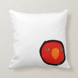 Red birb "GUMI" wuewuewuewuewue.....staring . Throw Pillow