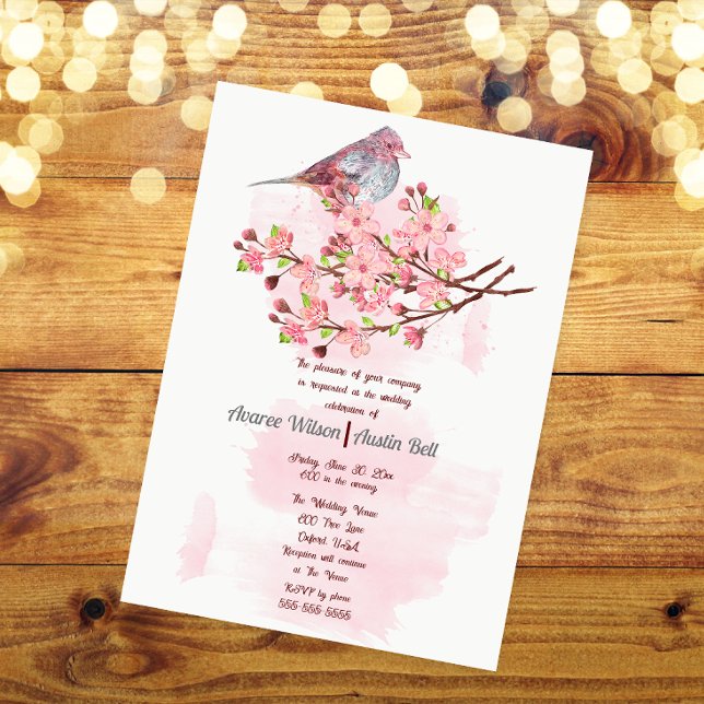 Red Bird and Pink Cherry Blossoms (Creator Uploaded)