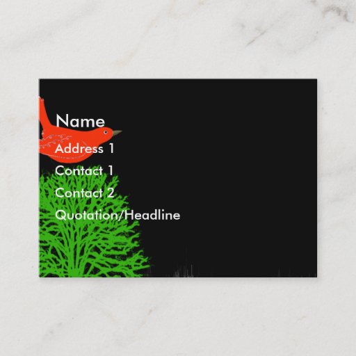 Customizable Red Bird Business Card