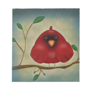 Red Bird Cardinal Notepad