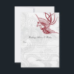 Red Bird & Floral Wedding Advice Cards<br><div class="desc">Stylish and elegant Red Bird & Floral Wedding Advice & Wishes Cards.</div>
