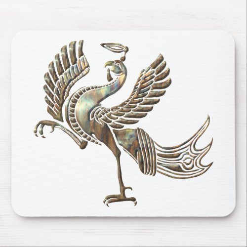 Red bird heated copper mouse pad