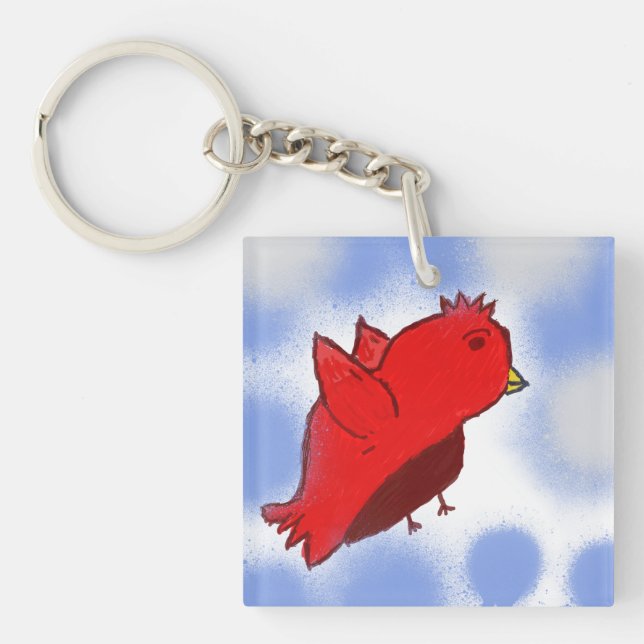 Red Bird Keychain (Front)